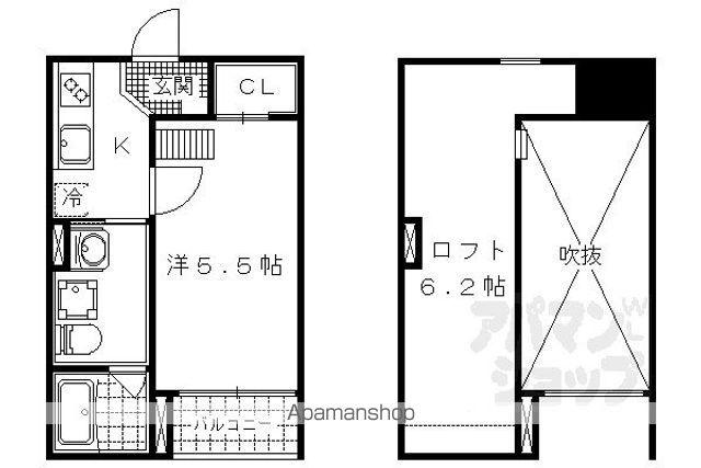 TIERRA(1K/2階)の間取り写真
