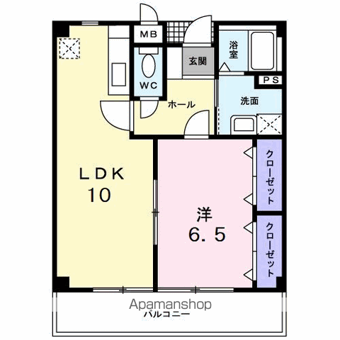 レジデンス・ノンノサン(1LDK/2階)の間取り写真