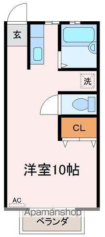ハイツ遠山ⅡB(ワンルーム/2階)の間取り写真