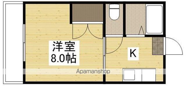 レクサス芳泉Ⅱ(1K/1階)の間取り写真
