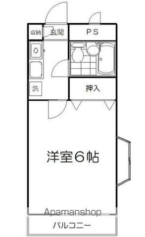 パークサイド早稲田3(1K/3階)の間取り写真