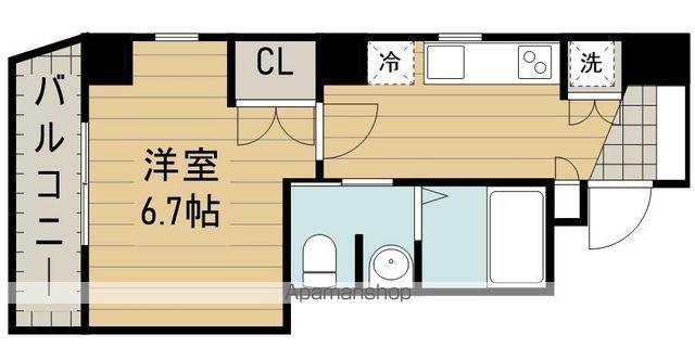 PARK LANE国分寺(1K/8階)の間取り写真