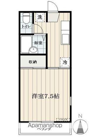 ファミーユ北條(1K/2階)の間取り写真