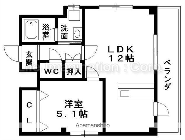 コーモドKT(1LDK/3階)の間取り写真