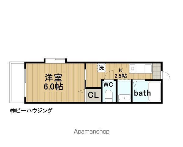 久保ハイツ豊岡Ⅱ(1K/2階)の間取り写真