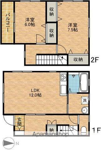 ソルレヴェンテ(2LDK)の間取り写真
