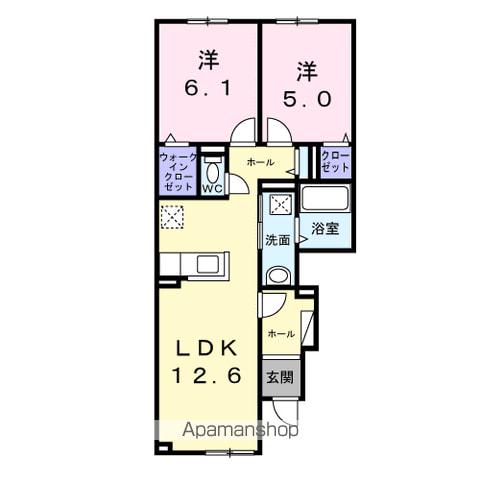 函館本線 高砂駅(北海道) 徒歩20分 2階建 築1年(2LDK/1階)の間取り写真
