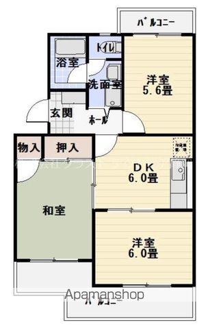 シオン竜南I(3DK/4階)の間取り写真
