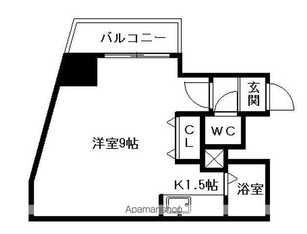 ハイコート文京台イースト(1K/9階)の間取り写真