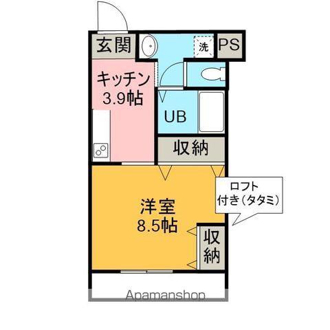 ベルテンポAGA(1K/1階)の間取り写真