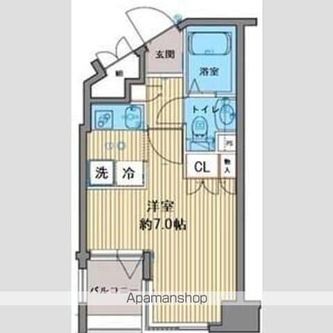 ガーラ文京本郷台(1K/8階)の間取り写真