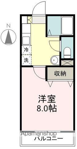 ノーブル上杉(1K/2階)の間取り写真
