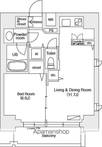 エミリブ池袋(1LDK/8階)の間取り写真