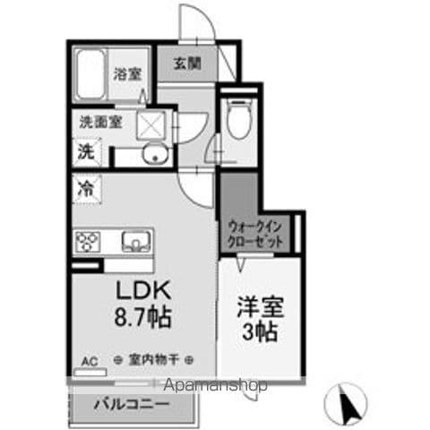 ステイフーリッシュ(1LDK/1階)の間取り写真