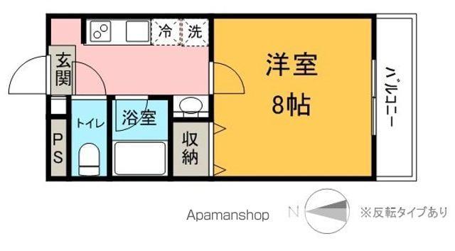 オークハイツ(1K/1階)の間取り写真