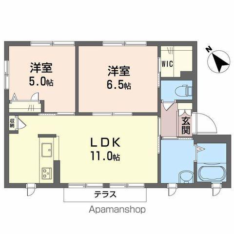カサ・モーヴⅡ(2LDK/1階)の間取り写真