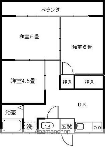 さとうハイツ2号棟(3DK/1階)の間取り写真