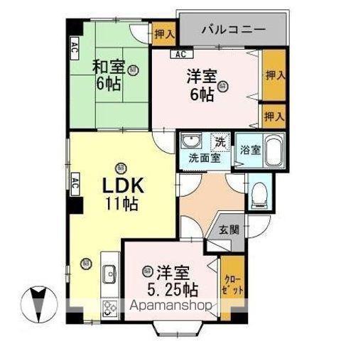 コーポ・レアーズⅡ(3LDK/1階)の間取り写真