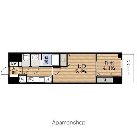 SPLENDIDE堀江(1LDK/15階)の間取り写真