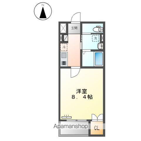 オークロシェ(1K/3階)の間取り写真