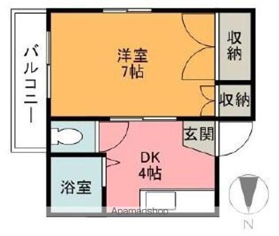 マンションクレール(1K/2階)の間取り写真