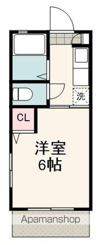 ロス クルードス(1K/1階)の間取り写真