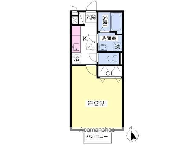 LONGBRIDGEA(1K/1階)の間取り写真