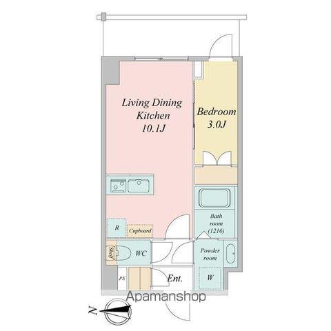 LIME RESIDENCE KAWAGUCHI イースト(1LDK/4階)の間取り写真