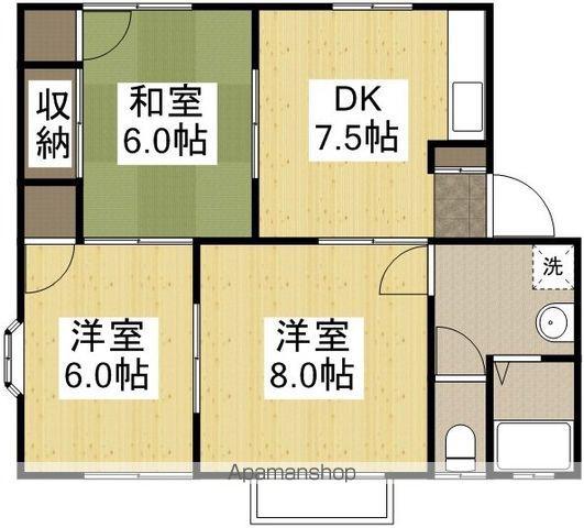 コーポさくら Ⅱ(3DK/2階)の間取り写真