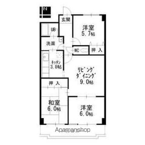 ファミールイレブン(3LDK/3階)の間取り写真