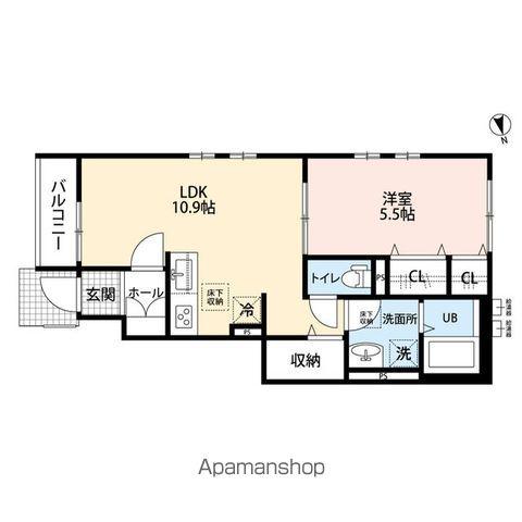 アムールブランⅡ(1LDK/1階)の間取り写真