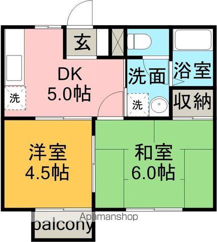 ハイムパンプキン1(2K/1階)の間取り写真