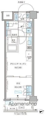 パークアクシス文京本郷(1DK/2階)の間取り写真