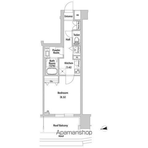 BLESS西巣鴨(1K/8階)の間取り写真