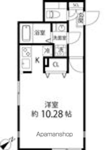 BRANCHE豊島園(ワンルーム/4階)の間取り写真