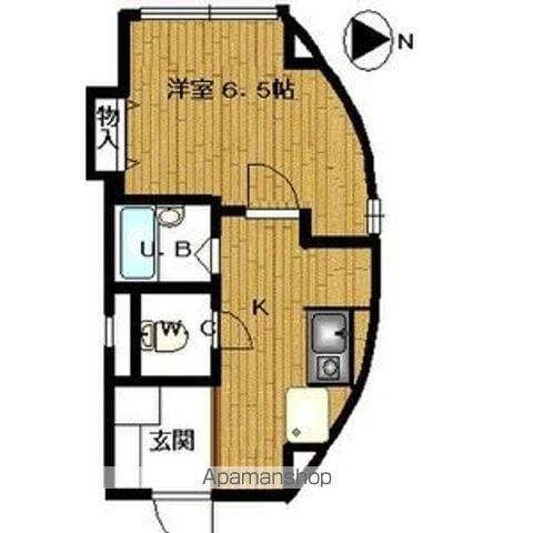 グランベール安田通(1K/4階)の間取り写真