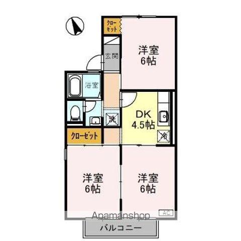 セジュール城東 A棟(3K/1階)の間取り写真