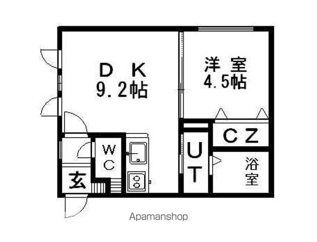 ルミエール本郷通2(1LDK/1階)の間取り写真