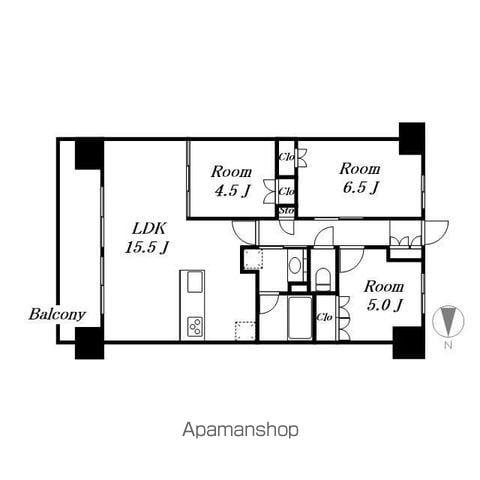 ラフィシア上前津(3LDK/7階)の間取り写真