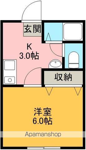 メゾンラモナド(1K/2階)の間取り写真