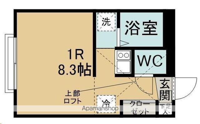 VIVANT(ワンルーム/2階)の間取り写真