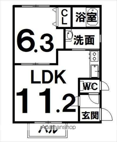 STERA(1LDK/1階)の間取り写真