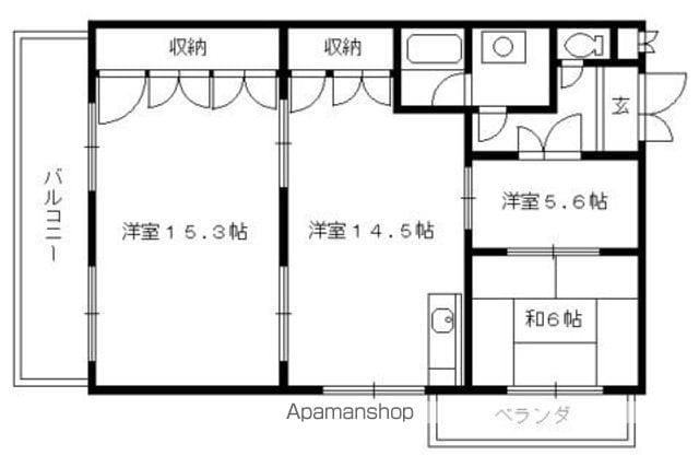 ルシェール西院(3LDK/4階)の間取り写真