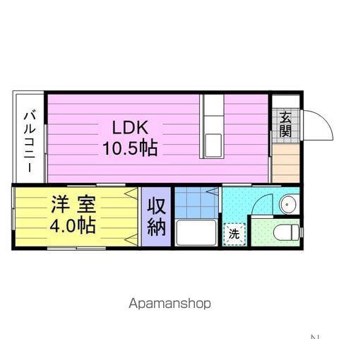 HARUⅡFLAT(1LDK/1階)の間取り写真