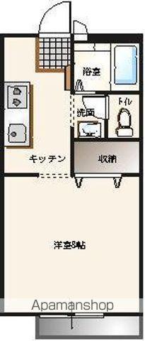 ガーデンコート・ジャスミン A棟(1K/1階)の間取り写真