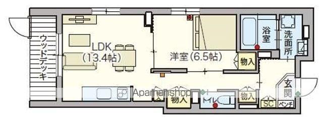シニア限定 ヘーベルVILLAGE浦和本太(1LDK/1階)の間取り写真