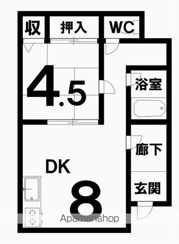コーポ信成(1DK/1階)の間取り写真