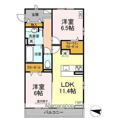モントシャイン(2LDK/3階)の間取り写真