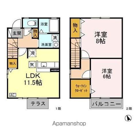 プラセール　ＡＢＣ(2LDK)の間取り写真