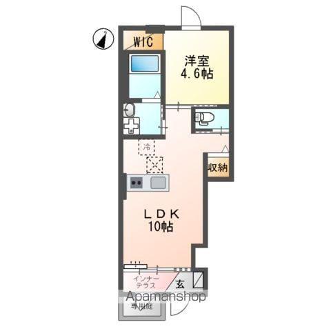 サクラーレ成城(1LDK/1階)の間取り写真